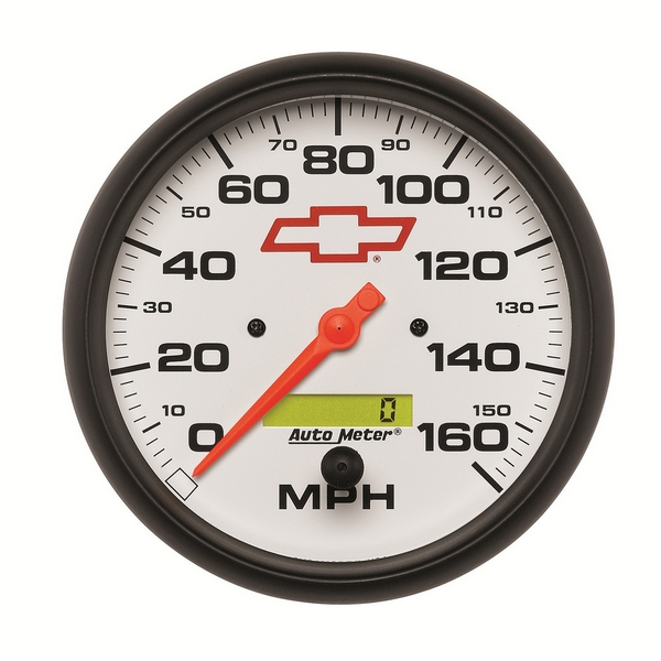 5" SPEEDOMETER, 0-160 MPH, GM WHITE